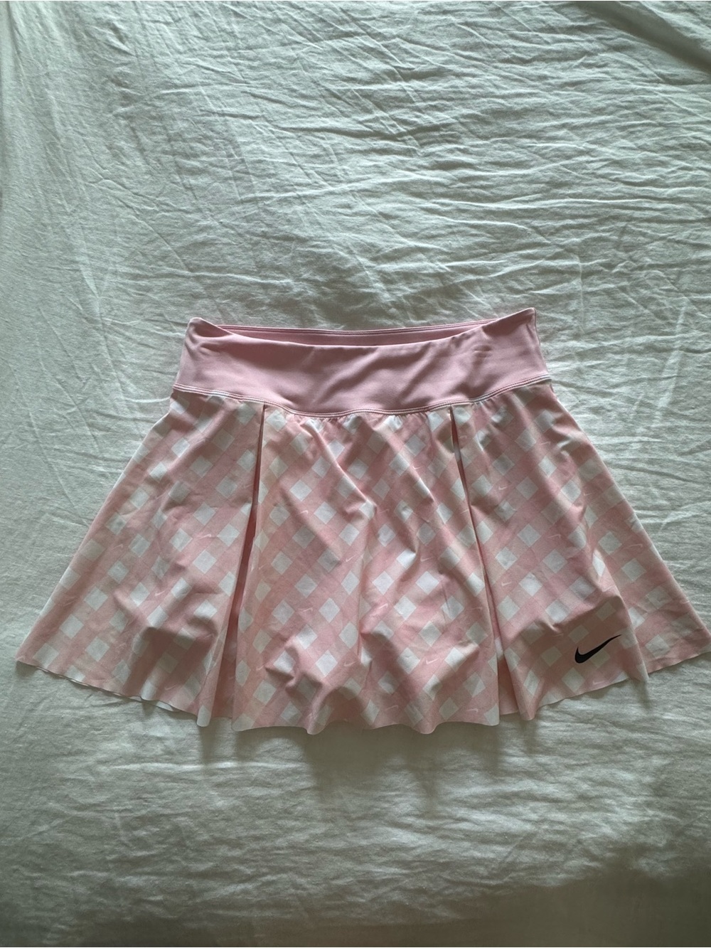 Nike Women’s Light Pink Checkered Skater Tennis Skirt size Large